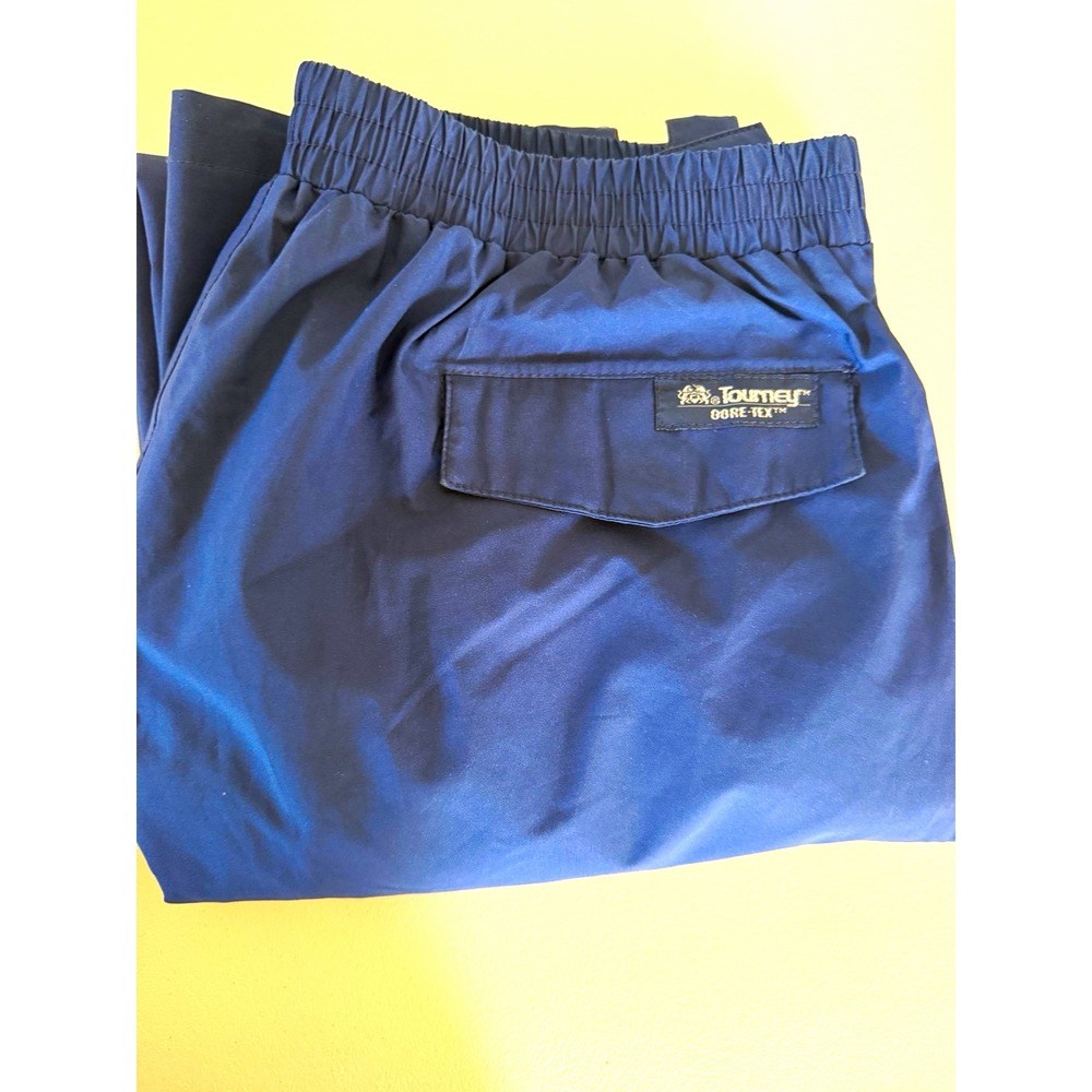 Vintage Tourney Gore-Tex Men's Blue Snow Pants XXL 37-44x32 Zip Ski Snowboard